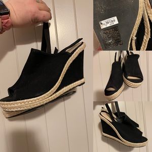 Torrid Wedges with Peep Toe! Size 12! Worn once for a wedding! Comfortable!